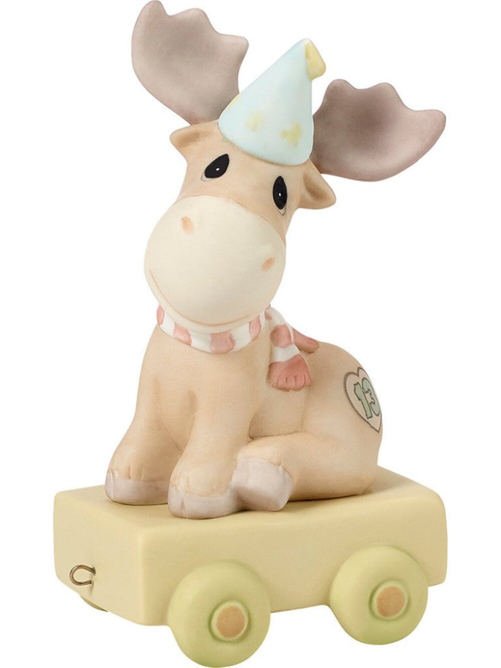 Rare vintage Precious moments birthday circus train. Moose